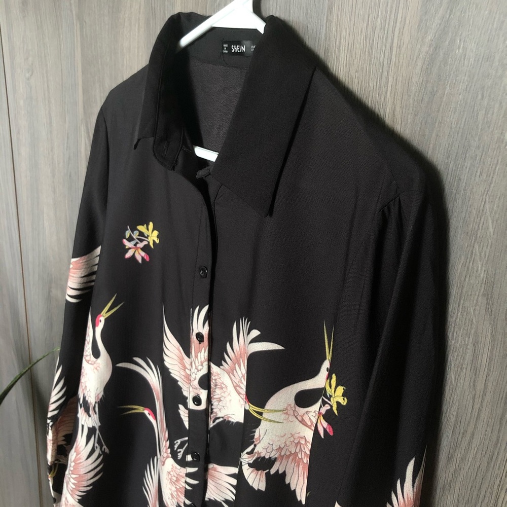 Pink Heron Blouse - Picture 6 of 11